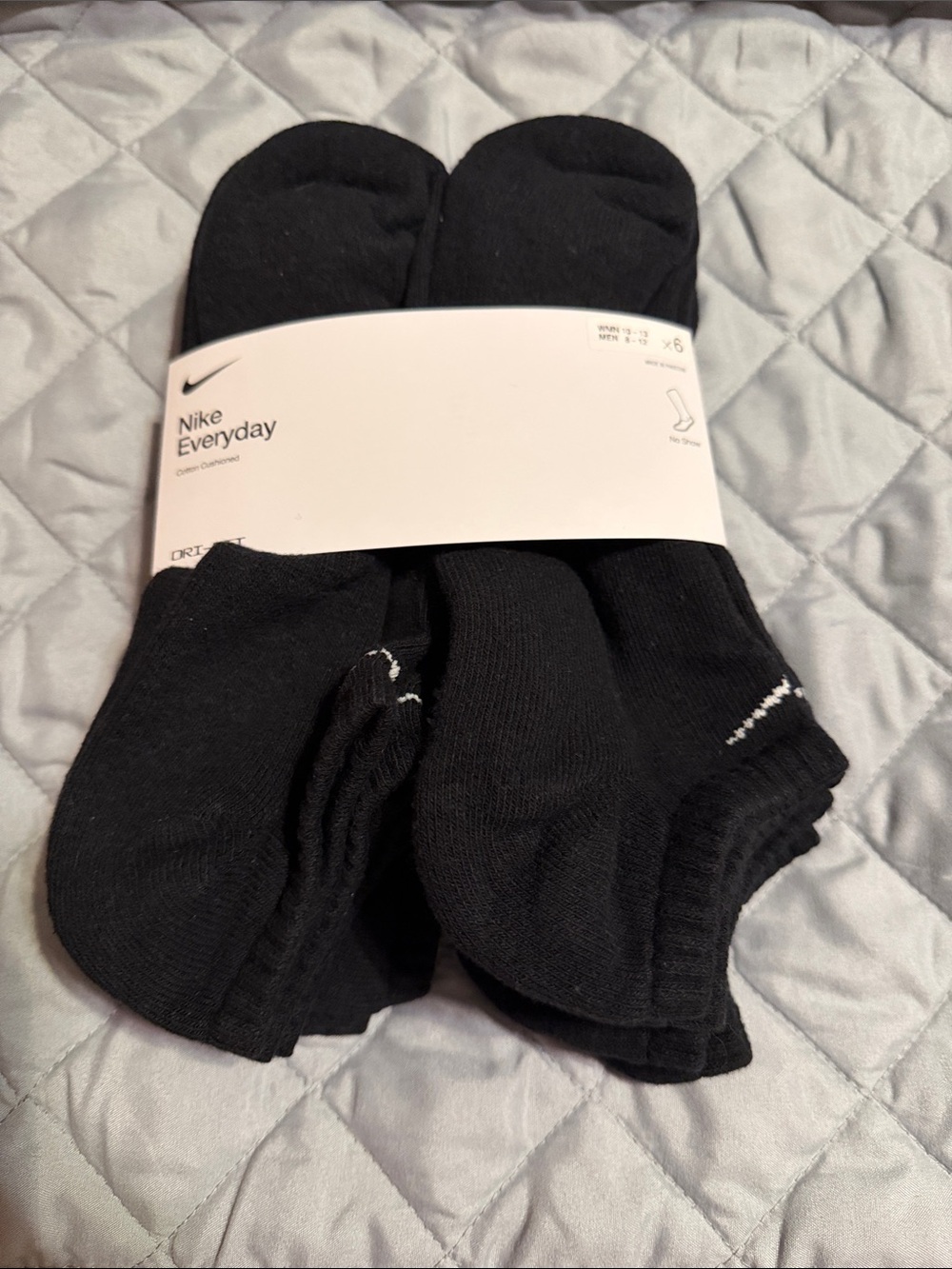 Nike Black Everyday Low-Cut Athletic Socks - 6 Pack